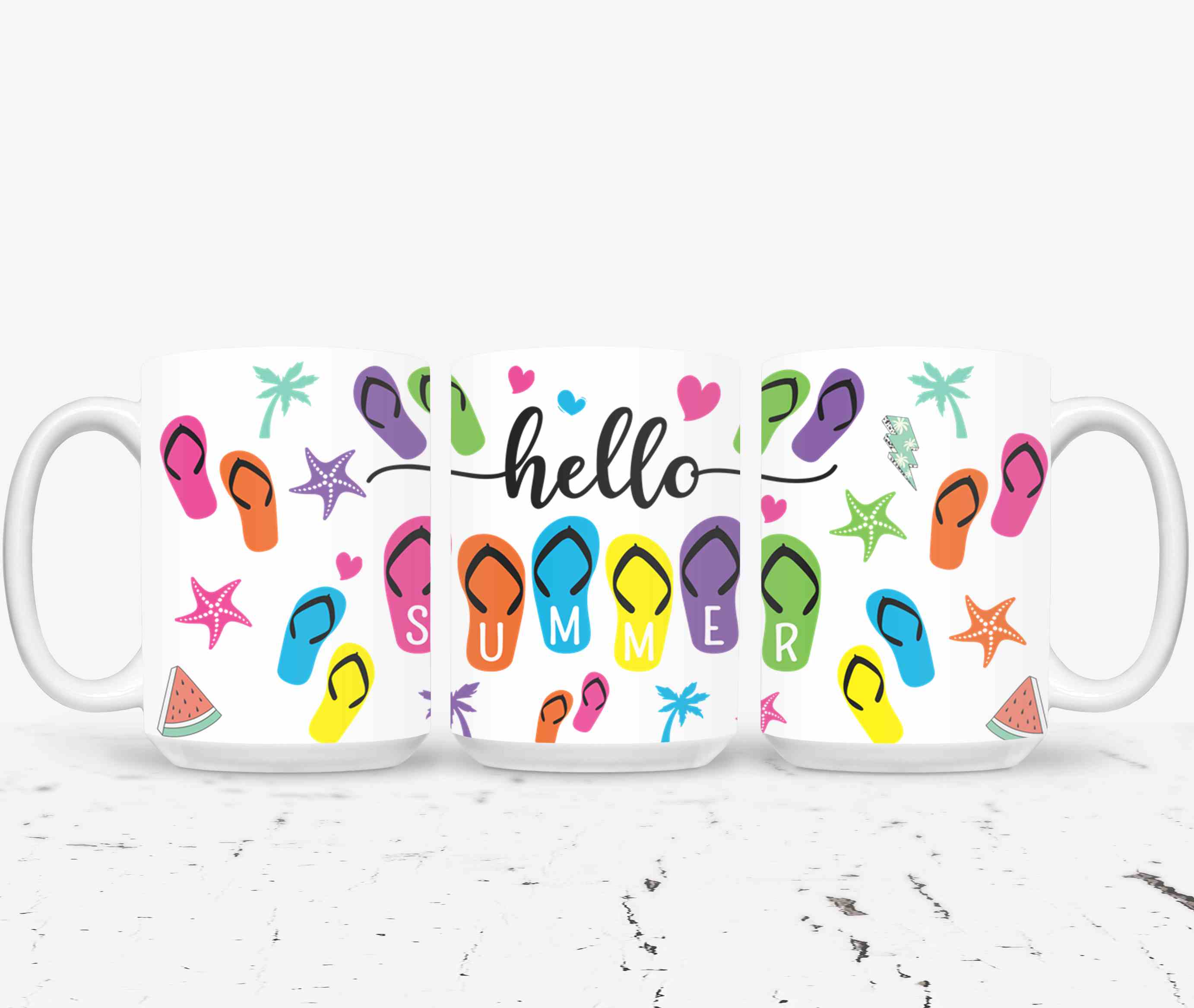 Hello Summer Flip Flops-10641